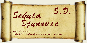 Sekula Đunović vizit kartica